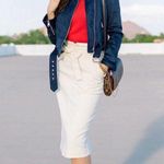 Banana Republic Ivory Paperbag High Waisted Skirt  Photo 0