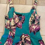 Nine West Teal Floral Summer Dress Photo 3
