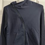 Athleta  Black Hoodie Asymmetrical Zip Jacket - Size XS - EUC Photo 1