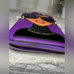 Novelty Lady Face Shoulder Bag faux Leather Messenger Travel Handbag (Purple) Purple Photo 7