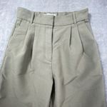 Abercrombie & Fitch Women's Wide Leg Pleated Pants Trousers Sz 2 90's Green Gray Photo 9