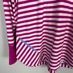 Title Nine Swim Shirt Women's XL Floral Striped Long Sleeve Rash Guard Zip Photo 1