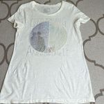 American Eagle Outfitters beaded peace sign good morning short sleeve shirt Photo 0