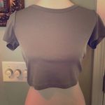 Forever 21 Cute Worn Gray Short Sleeve Crop Top Photo 0