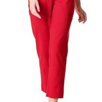 Laundry by Shelli Segal NWT  Ladies Red Slim Fit Ankle Length Pants SZ 6 Photo 2