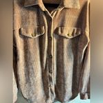 7th Ray Shacket/shirt  caramel color chenille, button front/ or wear open, cozy Photo 5