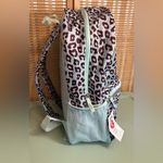 Deal Worthy Leopard print blue padded backpack bag school sack Photo 4