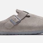 Birkenstock Boston Soft Stone Coin Suede Photo 1