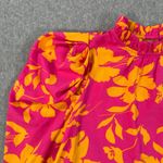 Staccato Ruffle Collar Puff Sleeve Blouse Women's Small Pink/Yellow Half Sleeve Photo 1