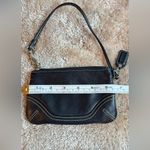 Coach  Black Leather Small Wristlet with Stitching Photo 2