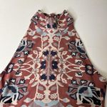 Free People Intimately  Bodysuit Womens Small Printed Sleeveless Mock Neck Boho Photo 2