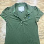 American Eagle Y2k Polo Baby T Shirt Women's Size Medium Green Preppy Fitted Photo 5