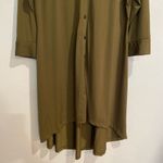 H by Halston Olive Green Oversized Tunic Sz MP Photo 2