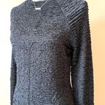 H&M  | Black Textured Long Sleeve Bodycon Dress Sz M Photo 3