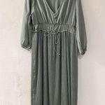 Baltic Born Gabriella Satin Midi Dress in Eucalyptus Green Extra Large Photo 1