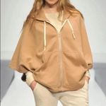 Wilfred Free Aritzia Womens Cape Brown Caron Hoodie Full Zip Poncho Casual Small Photo 0