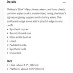 Melissa  Black Patent Mary Jane Dress Shoes Size 6 Photo 1