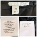 Halogen  Black & White Wool Blend Tweed Pencil Skirt Size Women's Classic 14P Photo 2