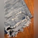 We The Free Free People  Curvy Vintage High Rise Distressed Denim Shorts Size 28‎ Photo 5