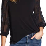 CeCe  Black  Long Sleeve Sweater Size Small NWT Photo 0