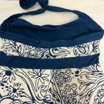 Patagonia  Womens Navy Blue and White Organic Cotton Halter Dress Size S Photo 0