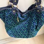 Tommy Hilfiger  Navy blue and Forrest green tote Photo 0