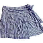 American Eagle  | navy and chambray tie waist skirt Photo 0