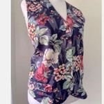 Orvis Sz S Vintage Blue Floral Vest Very Cute!! Feminine Girly 80’s Photo 1