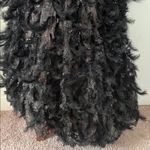 Maxi Feathered Prom Dress (size 16) Black Photo 11