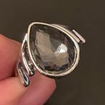 Water drop gray rhinestone ring size 8 Photo 4
