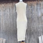 Cupshe New Cream Crochet Contrast Trim Bodycon Midi Dress Size Medium Photo 9
