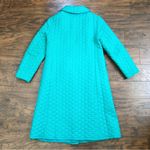vintage • 60s teal quilted coat lightweight double breasted aqua turquoise Size XS Photo 13