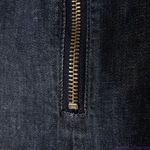 Boden navy blue short sleeves boat neck jean denim dress, women's size 8R Blue Photo 13