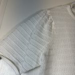 Adrianna Papell  White Knit Short Sleeve Blouse Size Small EUC #5777 Photo 1