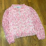 Ganni  Pleated Georgette blouse sweet lilac floral tie size 44 - XL Photo 1