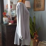 Boohoo  Dusty Blue Bust Detail Blouson Long Sleeve Jersey Skater Dress NWT Photo 8