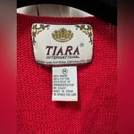 Tiara International  Zip Vest Medium Red Not Ugly Christmas Sweater Photo 4