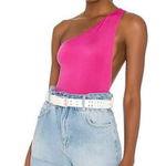 superdown Revolve  NWT sammy strap back bodysuit Pink asymmetrical small Photo 0