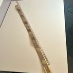 White House | Black Market tan suede and gold snakeskin patchwork leather belt Photo 10