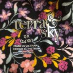 Terra & Sky Floral High Rise Leggings Size 0X 14W Womens Cotton Spandex NWOT Photo 3