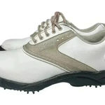 FootJoy  Greenjoys Women's Golf Shoes White Tan 6.5 Soft Spikes Photo 0