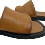 Free People Bohemian Wren Slide in Sandals Tan Leather Size 37 US 6.5 Photo 5