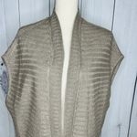 Chico's  Taupe and Silver Sleeveless Long Sweater Vest Size 1 Medium Photo 1