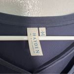 Hayden Los Angeles V-Neck T-Shirt Blue Gray Photo 9