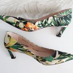 Stuart Weitzman Green Tropical Floral-Print Low Pumps Photo 4