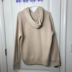 Hollister EUC ‎ Co women’s tan cream stitch decal pullover fleece lined hoodie M Photo 5
