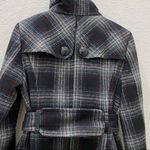 Jones New York Wool Blend Plaid Pea Coat L Photo 8