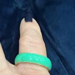 Titanium Plated Gold Band Size 7 and 8 Green Photo 1