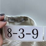 ZARA Top Womens Large White High Neck Ribbed Knit Zip Back Minimalist Blouse Photo 3