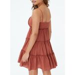 Aeropostale  Tiered Mini Babydoll Dress Women M Brown Western Cowgirl Cottagecore Photo 11